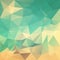 Vector irregular polygon background with a triangle pattern in retro color - blue, green, beige, orange, sand