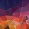 Vector irregular polygonal background - triangle low poly pattern - blue purple pink orange aurora color