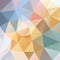 Vector irregular polygonal background - triangle low poly pattern - light pastel beige, brown, blue, gray and pink color