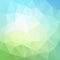 Vector irregular polygonal background - triangle low poly pattern - sky blue over pastel spring green color