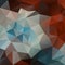 Vector irregular polygonal background - triangle low poly pattern - teal blue, brown, beige, rusty red and gray color