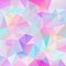 Vector irregular polygonal square background - triangle low poly pattern - cute bright holographic color spectrum - baby