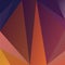 Vector irregular polygonal square background - triangle low poly pattern - purple, violet, orange, mauve, orchid, mohogon