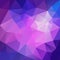 Vector irregular polygonal square background - triangle low poly pattern - vibrant blue, pink, violet and purple color