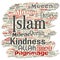 Vector islam, prophet, mosque old torn paper word cloud