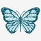 Vector isolated butterfly.