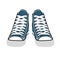 Vector isolated cartoon blue sneakers