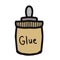 Vector isolated element back to school glue jar