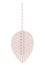 Vector isolated element. Macrame. A braided leaf. Interior decor. Color image on a white background. The print is used for