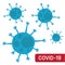 Vector isolated flu coronavirus and have sign warning stop virus