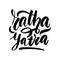 Vector isolated handwritten lettering Ratha Yatra on white background.