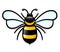 Vector isolated honeybee cartoon design