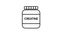 Vector Isolated Illustration of a Creatine Bottle.