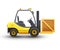 Vector isolated illustration of forklift