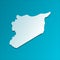 Vector isolated illustration icon with simplified map of Syrian Arab Republic Syria.