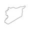 Vector isolated illustration icon with simplified map of Syrian Arab Republic Syria.