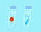 Vector isolated illustration of sperm and egg freezing.