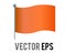 Vector isolated rectangular gradient orange Halloween flag icon with silver pole