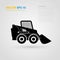 Vector isolated tractor icons. silhouettes.