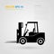 Vector isolated tractor icons. silhouettes.