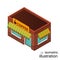 Vector isometric cafe building icon