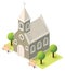 Vector isometric church