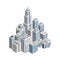 Vector Isometric City Building.