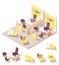 Vector isometric customer service department