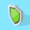 Vector isometric green shield icon