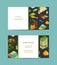 Vector isometric hotel icons business card set