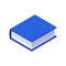 Vector Isometric Icon of Thick Blue Book