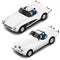 Vector isometric retro coupe sportcar with driver. Transport icon