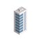 Vector Isometric Skyscraper City Building.