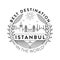 Vector Istanbul City Badge, Linear Style