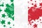 Vector Italian grunge flag. Using for decoration works