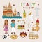 Vector Italy Doodle Art for Travel and Tourism