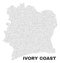 Vector Ivory Coast Map of Dots