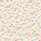 Vector ivory ditsy floral seamless pattern background.