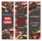 Vector Japanese sushi Asian cuisine banners