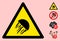 Vector Jelly Fish Warning Triangle Sign Icon
