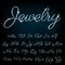 Vector jewelry font set A to Z uppercase and lowercase