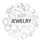 Vector Jewelry pattern with word. Jewelry background