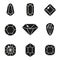 Vector jewels or precious diamonds gem set.