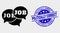 Vector Job Forum Messages Icon and Scratched Politically Correct Seal