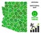 Vector Joy Arizona State Map Composition of Smileys