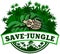 Vector Jungle Emblem with goliath beetle