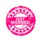 Vector just married stamps