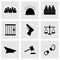 Vector justice icons set