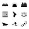 Vector justice icons set