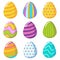 Vector kawaii egg emoji easter stickers